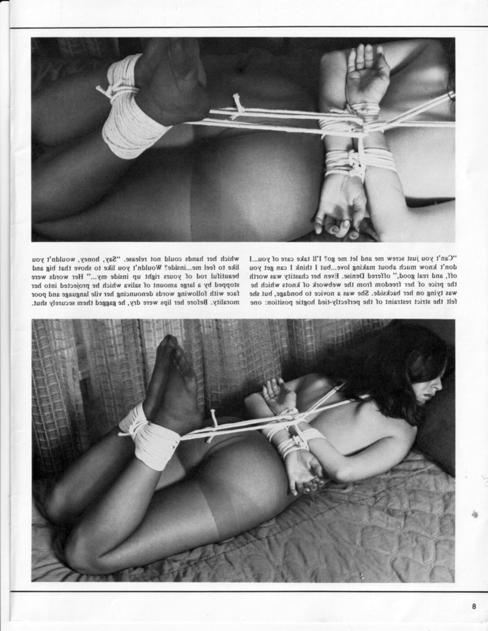 Revista vintage bondage nudos calientes, parcial