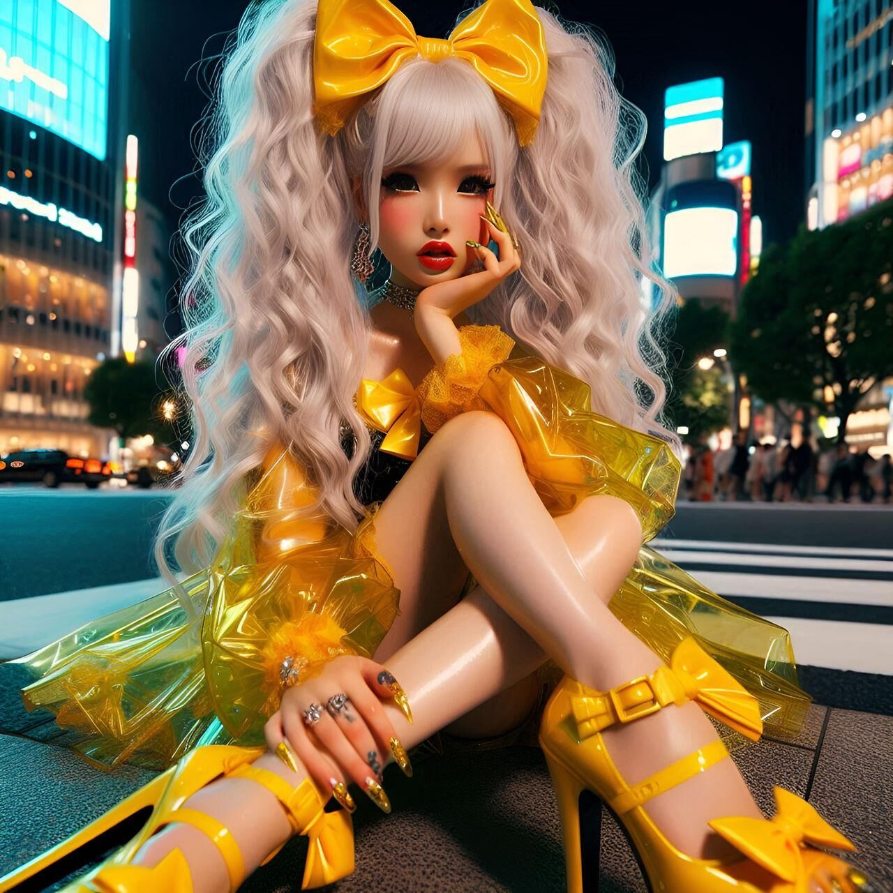 ULTRA FEM AI ART Slutty made up dolls