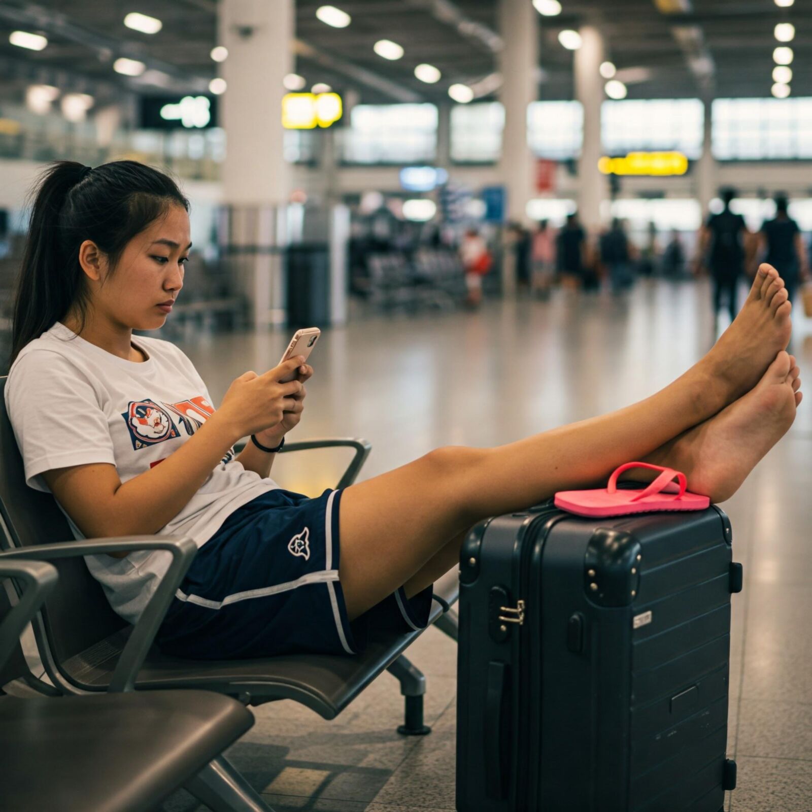 Pies de aeropuerto de fantasía de IA
