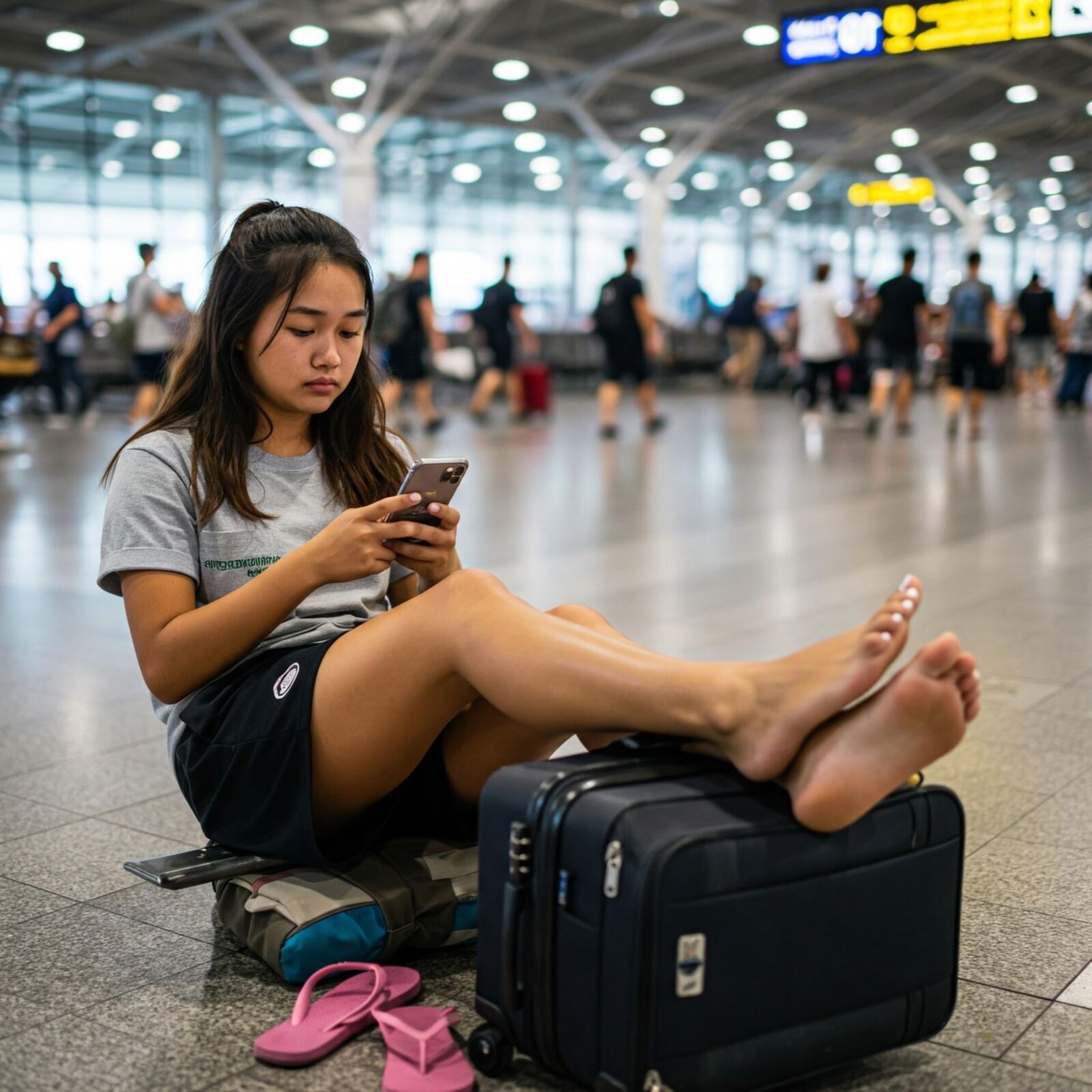 Pies de aeropuerto de fantasía de IA
