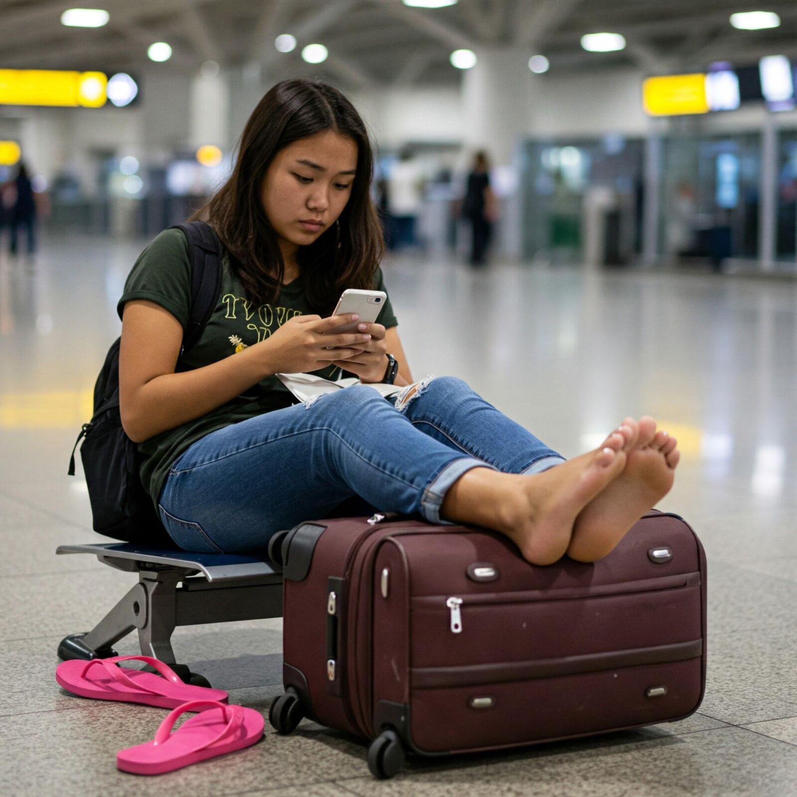 Pies de aeropuerto de fantasía de IA