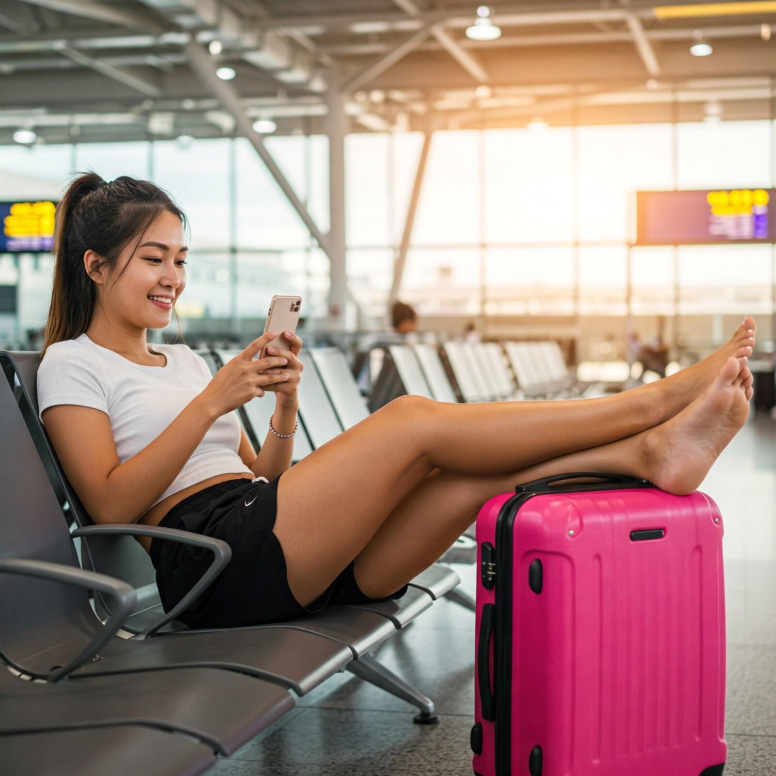 Pies de aeropuerto de fantasía de IA