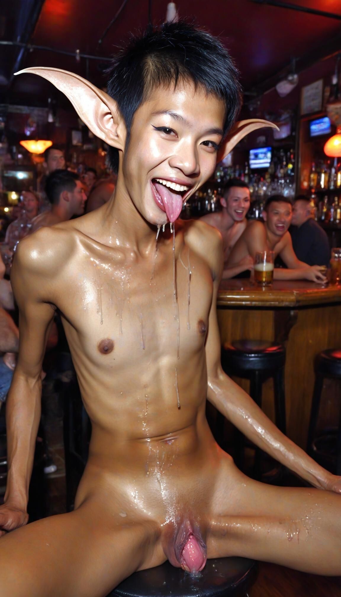 Elfos de twink transgénero borracho