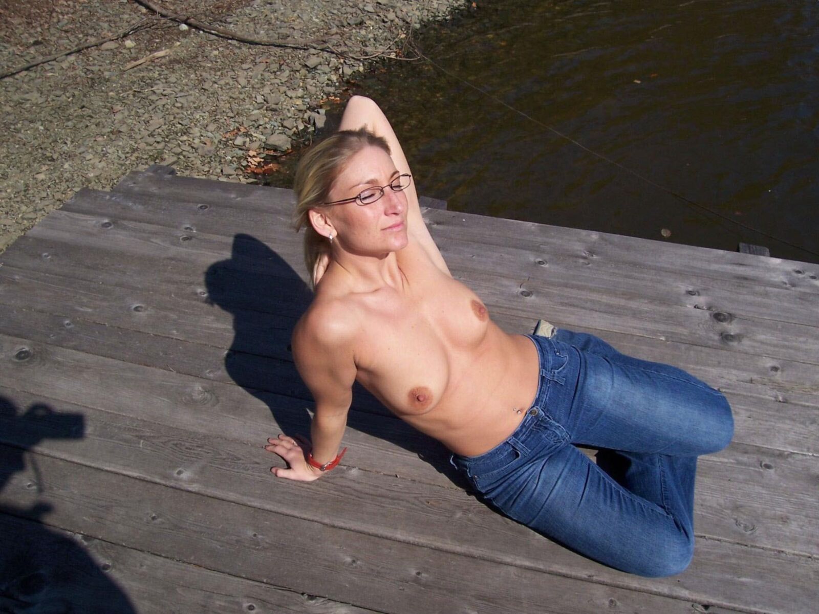 Topless in Denim
