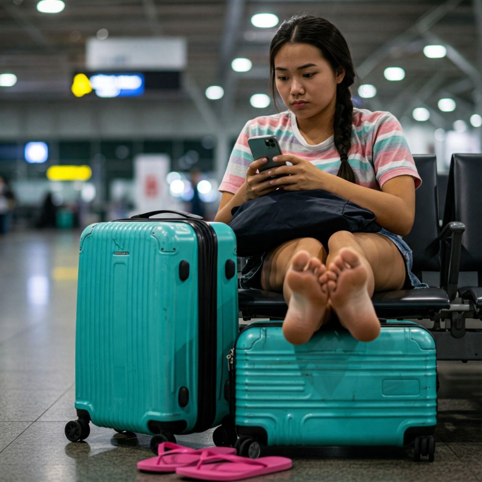 Pies de aeropuerto de fantasía de IA