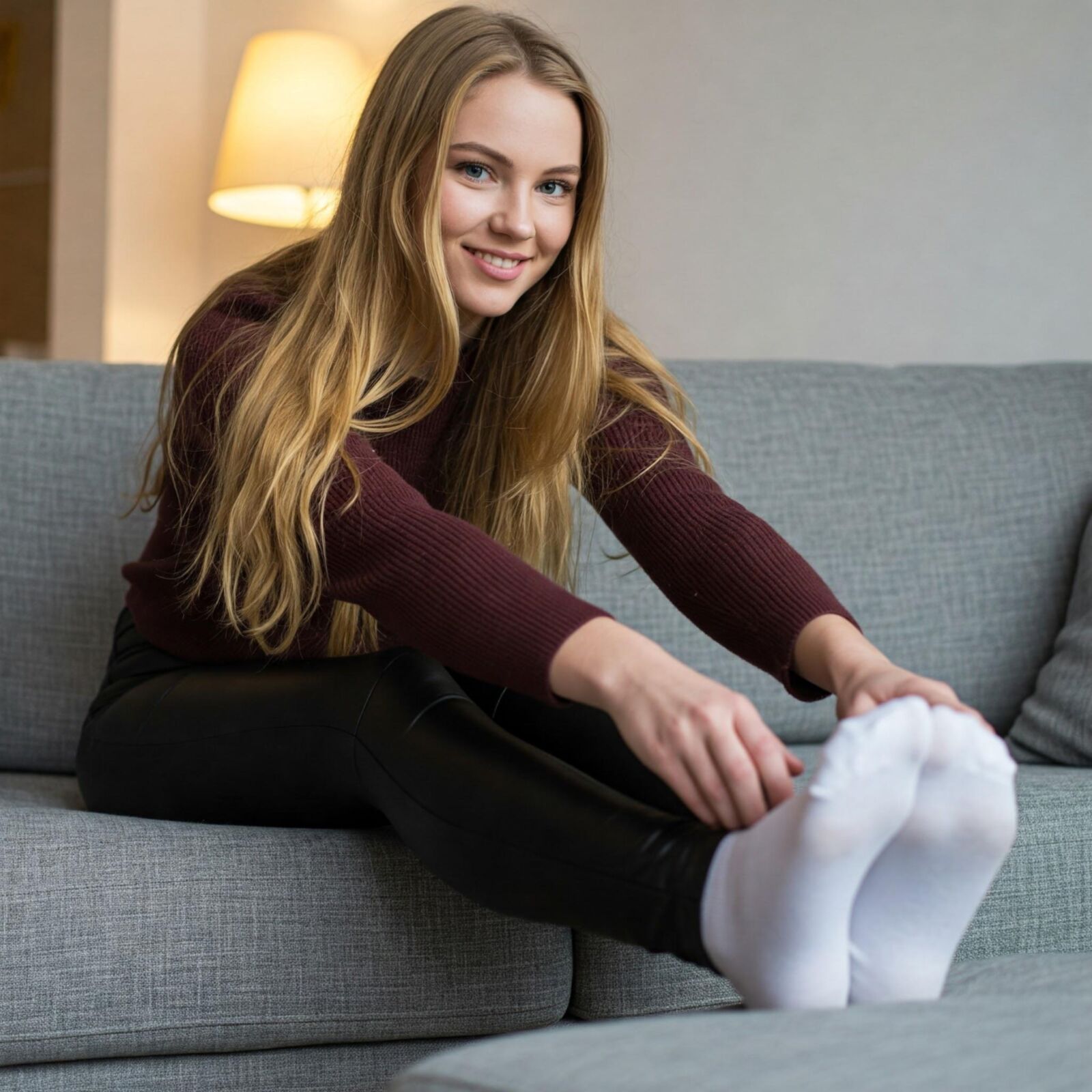 AI Leder -Leggings und Socken