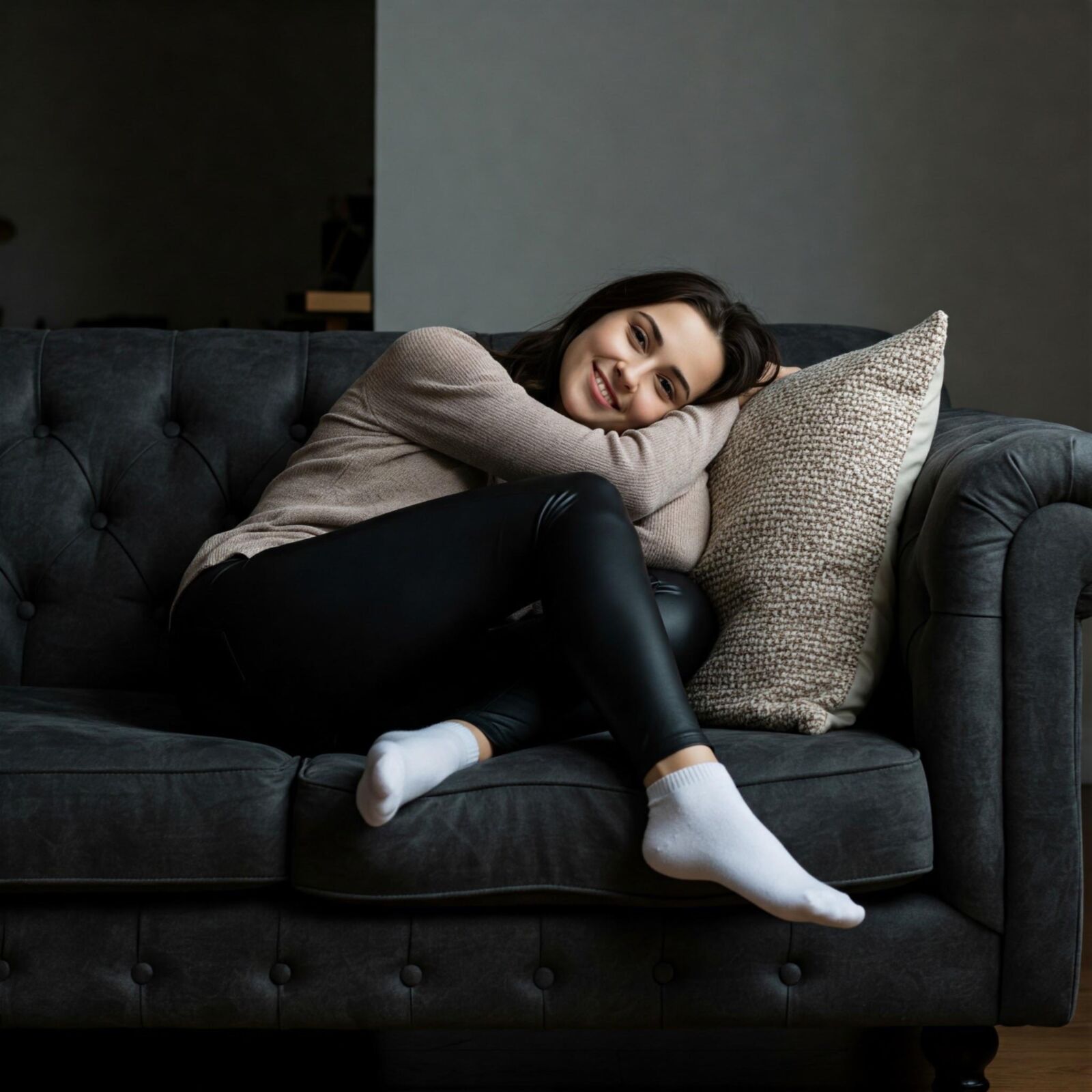 AI Leder -Leggings und Socken