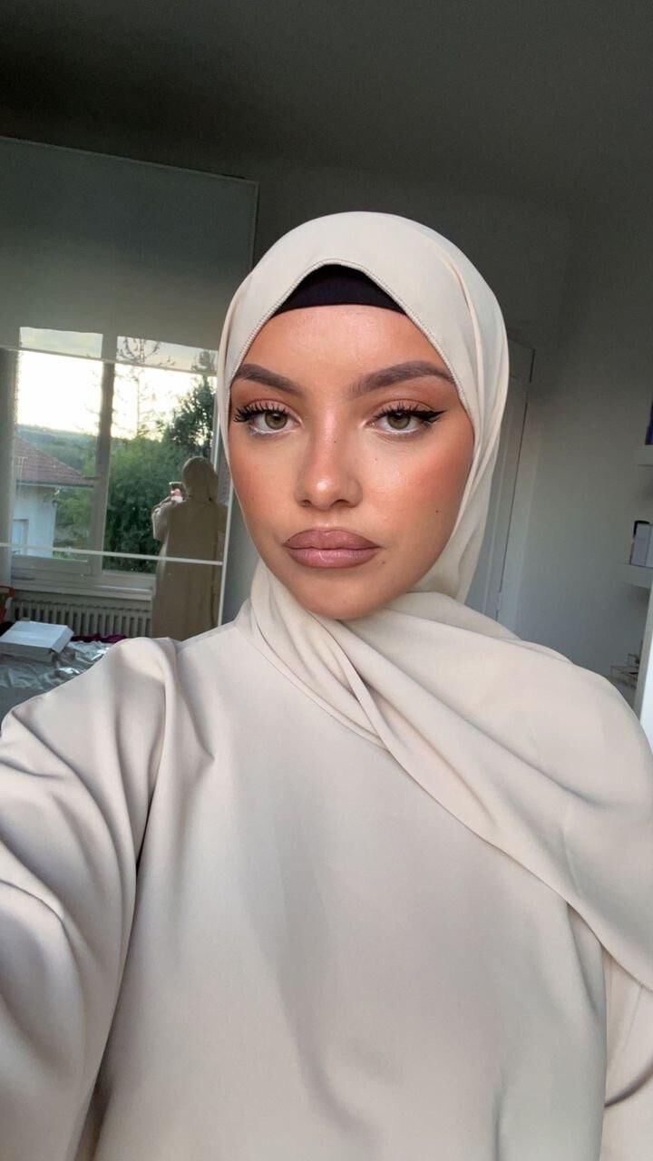with and without hijab