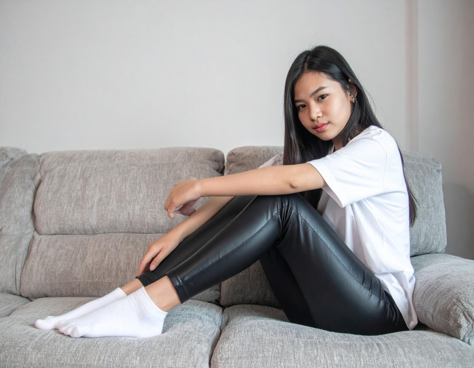 AI Leder -Leggings und Socken
