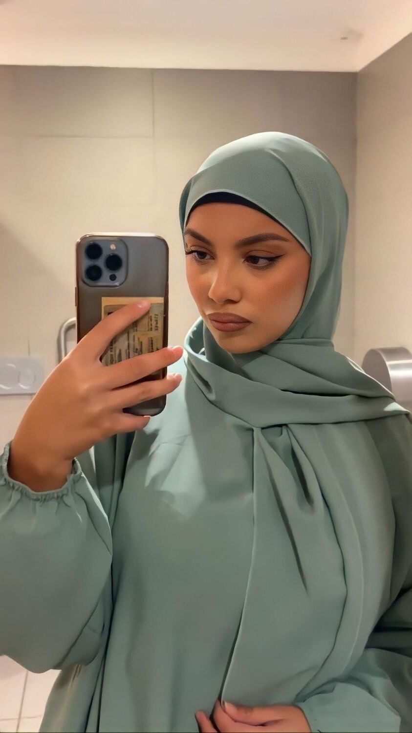 with and without hijab
