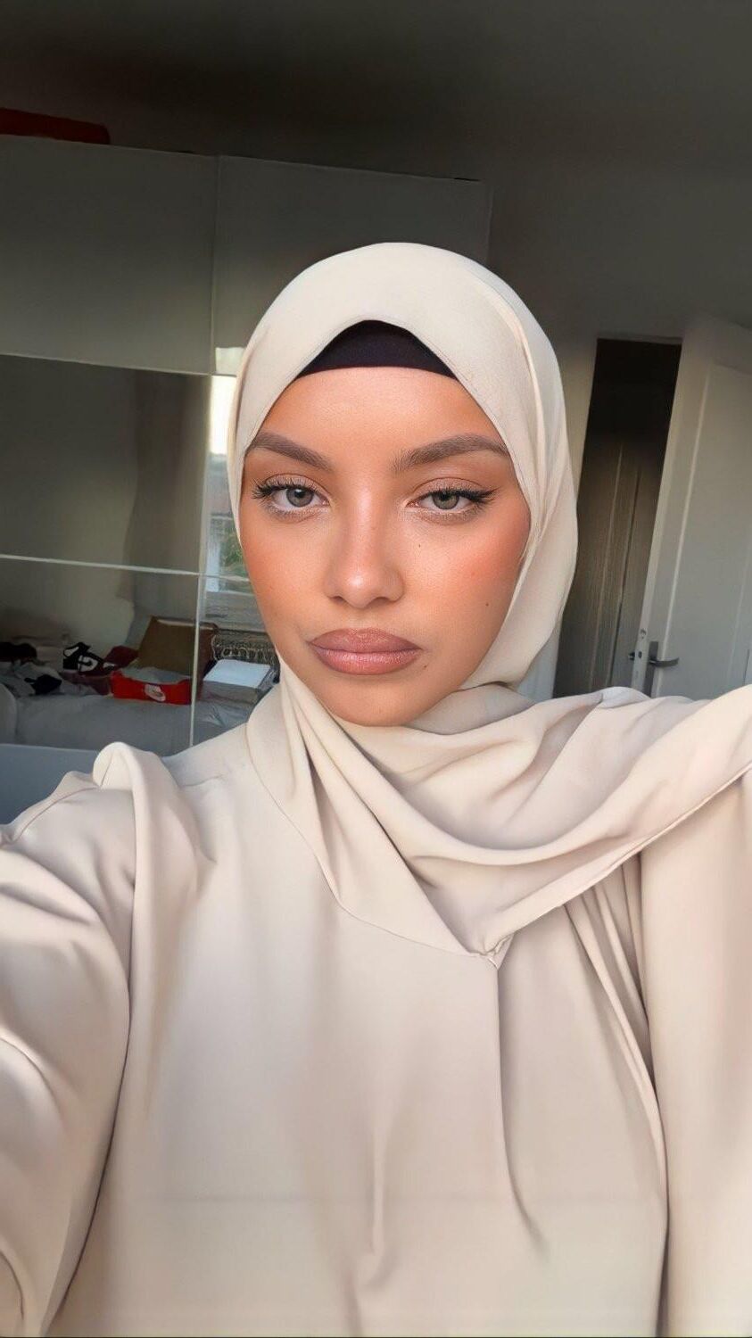with and without hijab