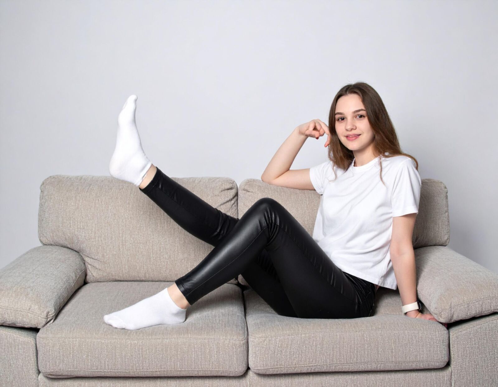 AI Leder -Leggings und Socken