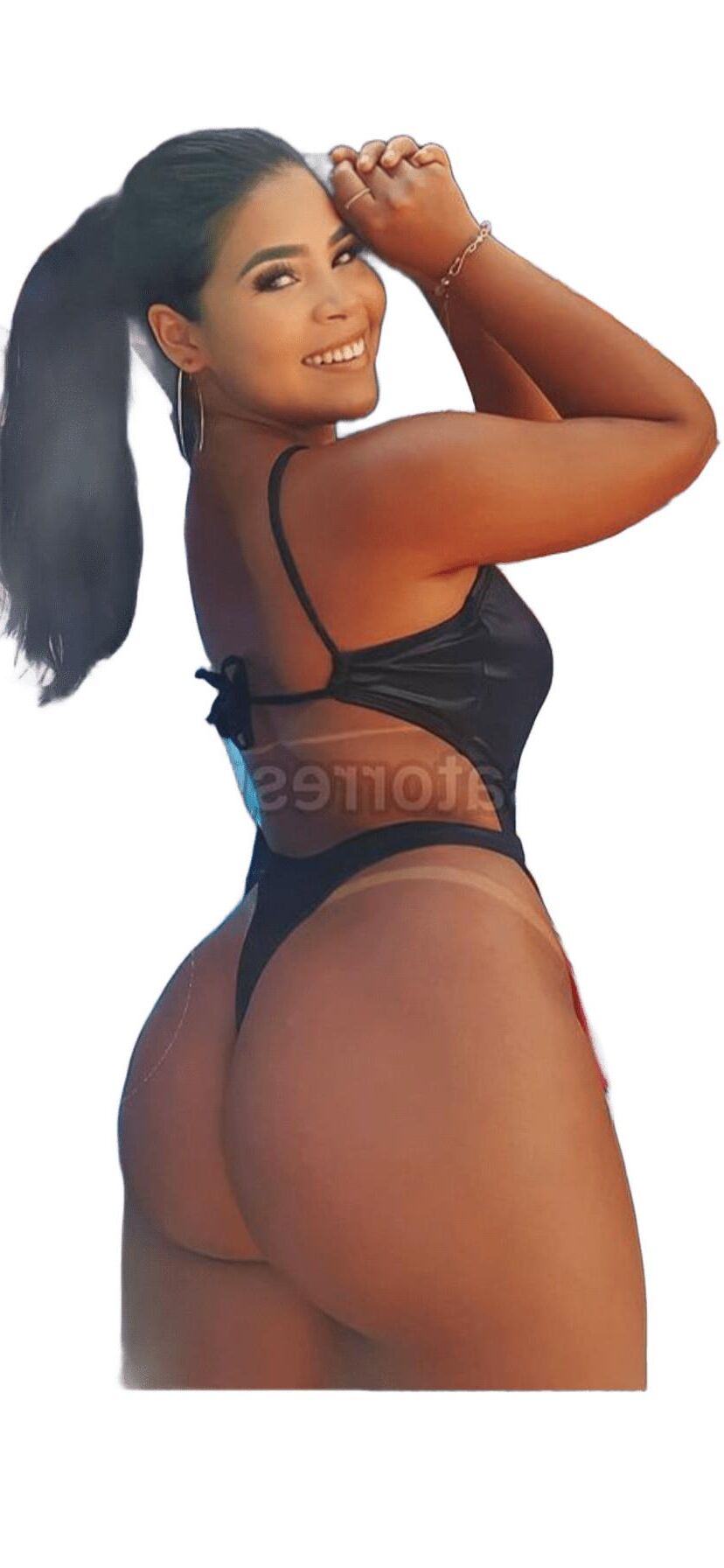 Latina süße große Butt -Aufkleber