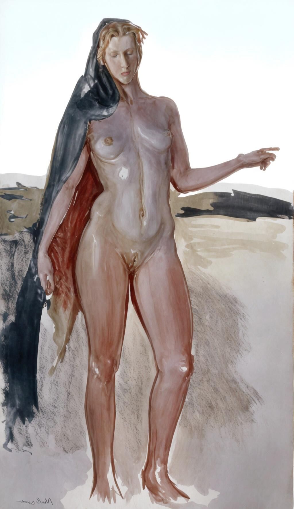Expressionistic sensual nude paintings
