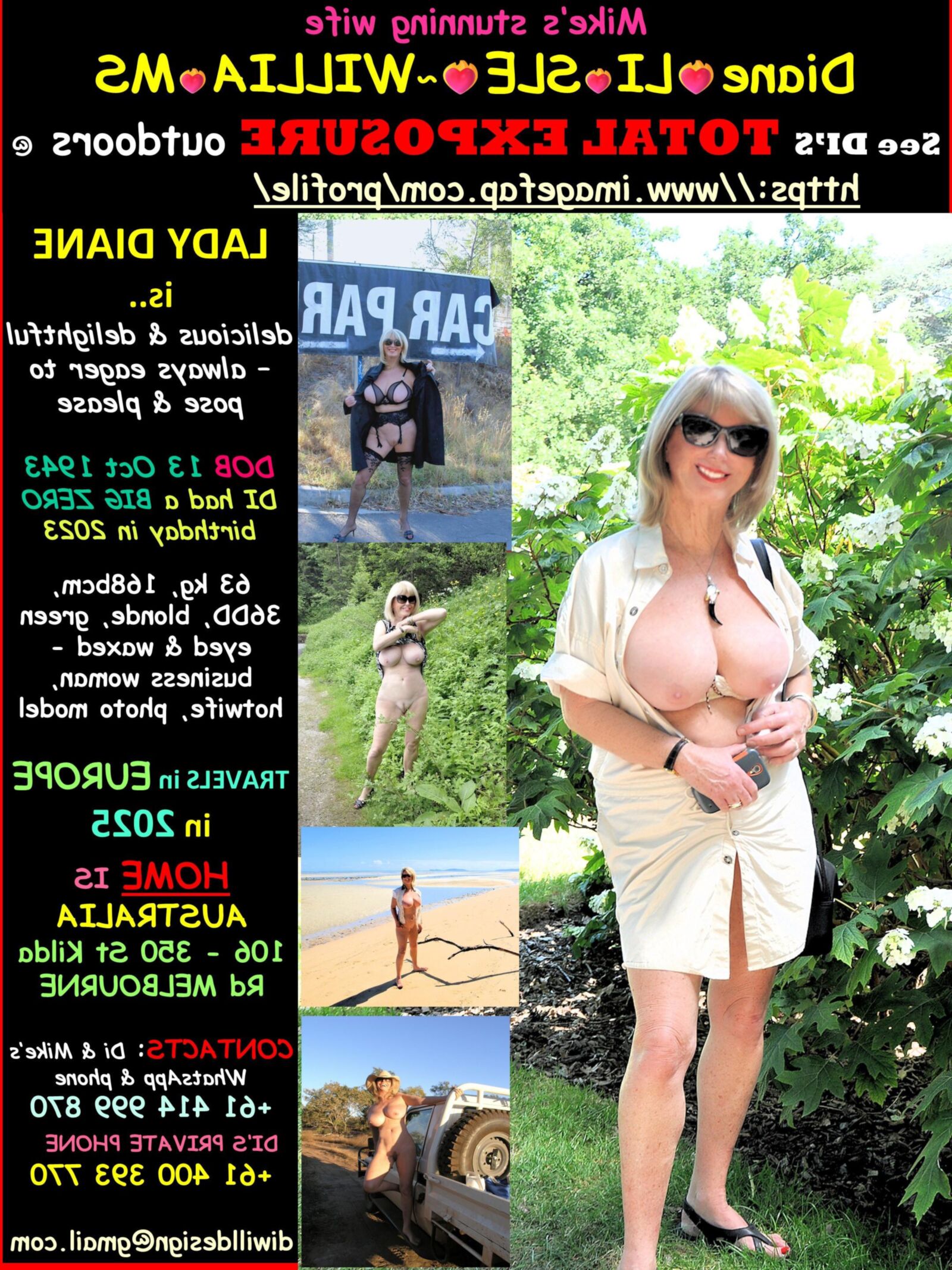 ❤️our sexy Lady di@ne😍frolics in den Gärten👩💋!