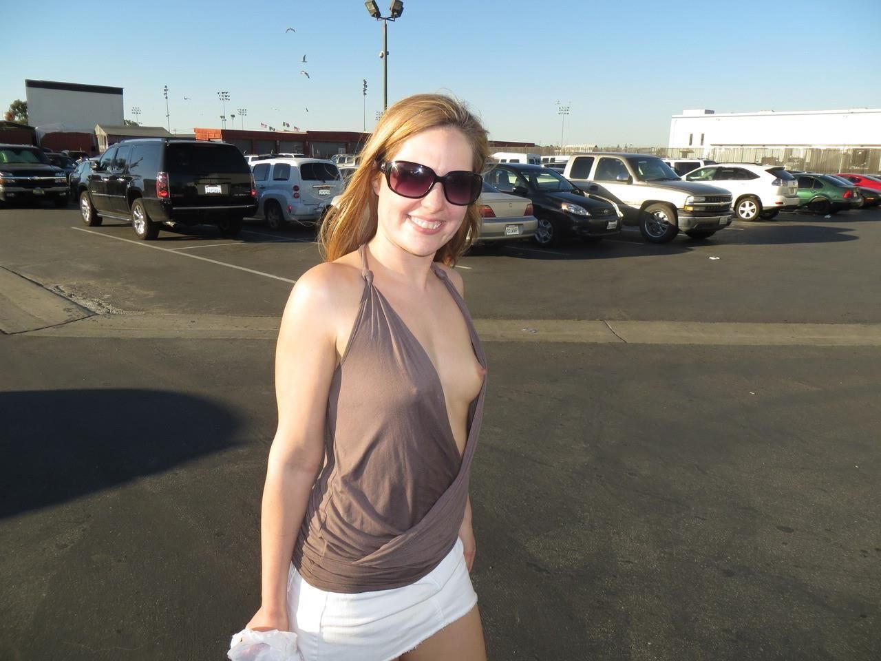 Downblouse und Blinken