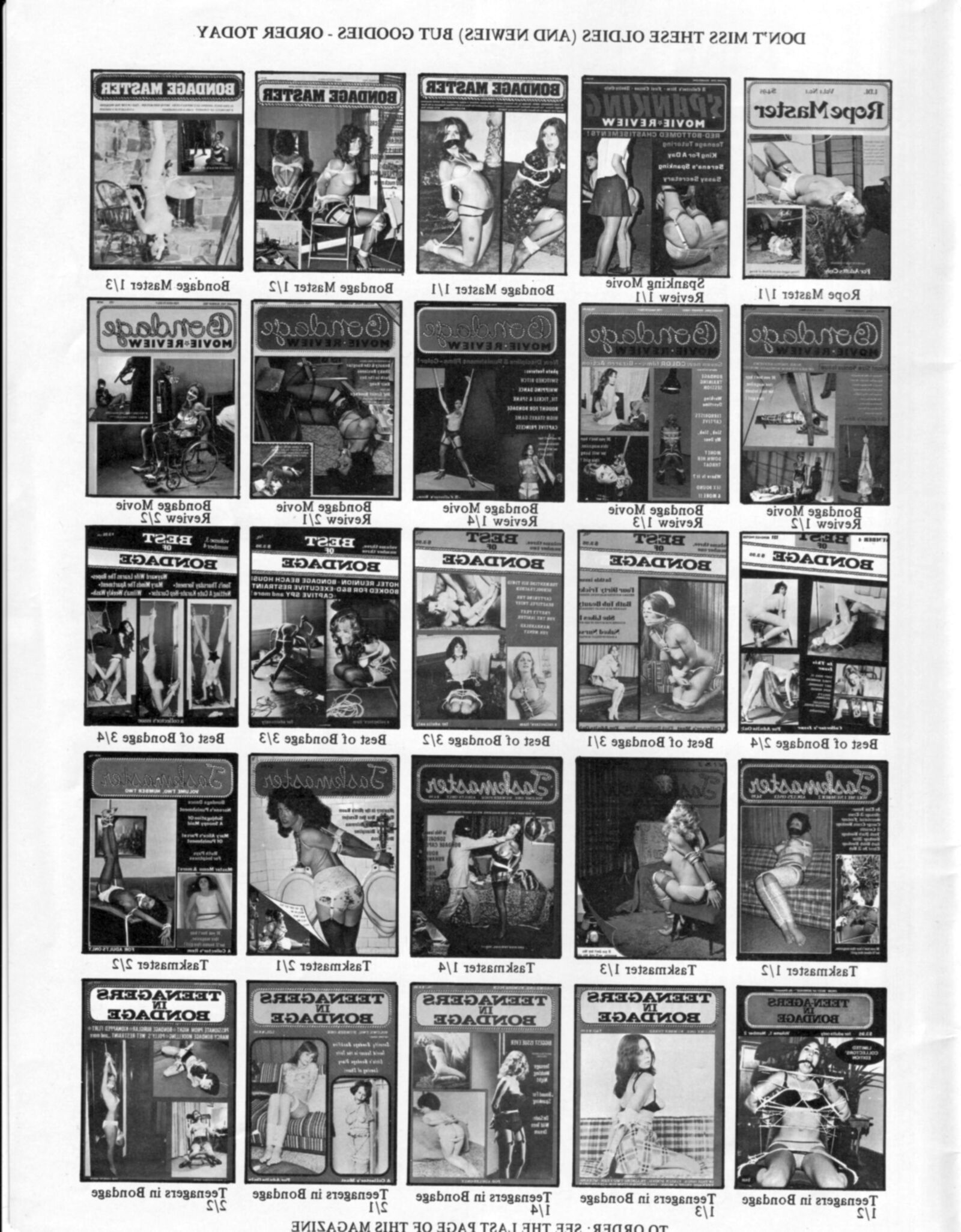 Vintage bondage magazine Bondage Master 