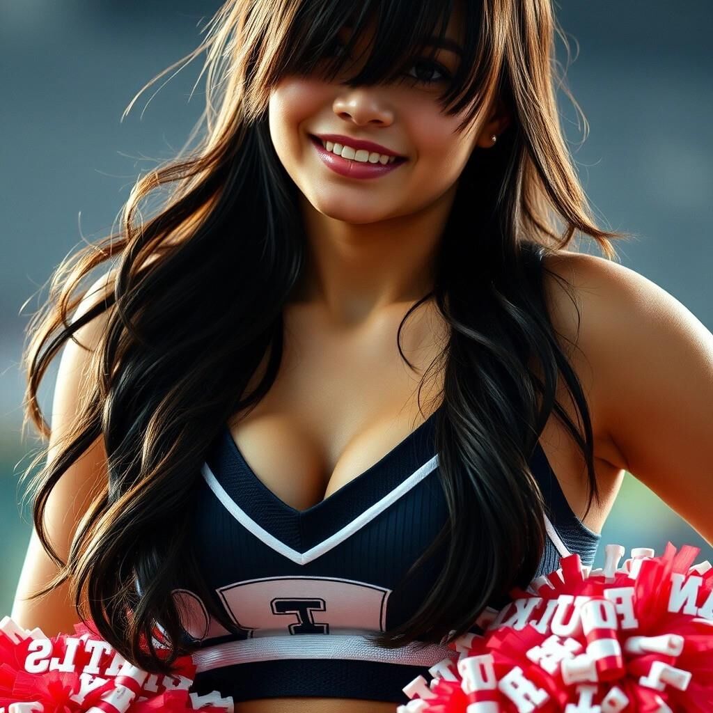 Meine Kreation erzeugte eine japanische Frau Cheerleaderin