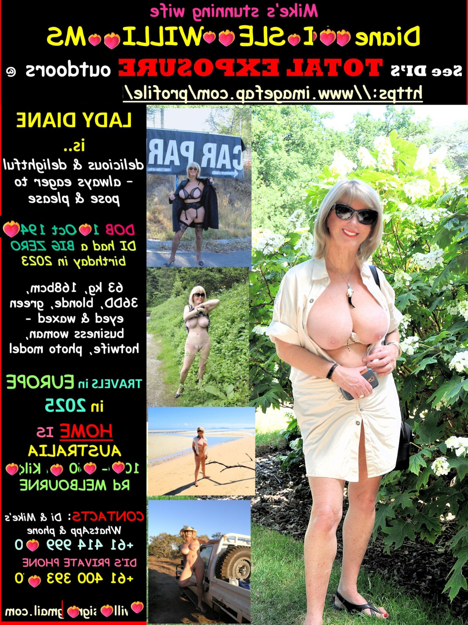 ❤️our sexy Lady di@ne😍frolics in den Gärten👩💋!