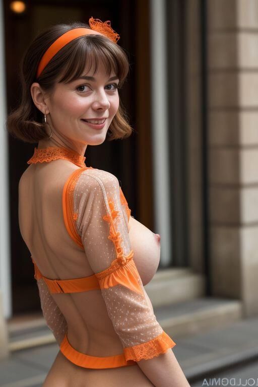 Topless Posh Frau in der Öffentlichkeit