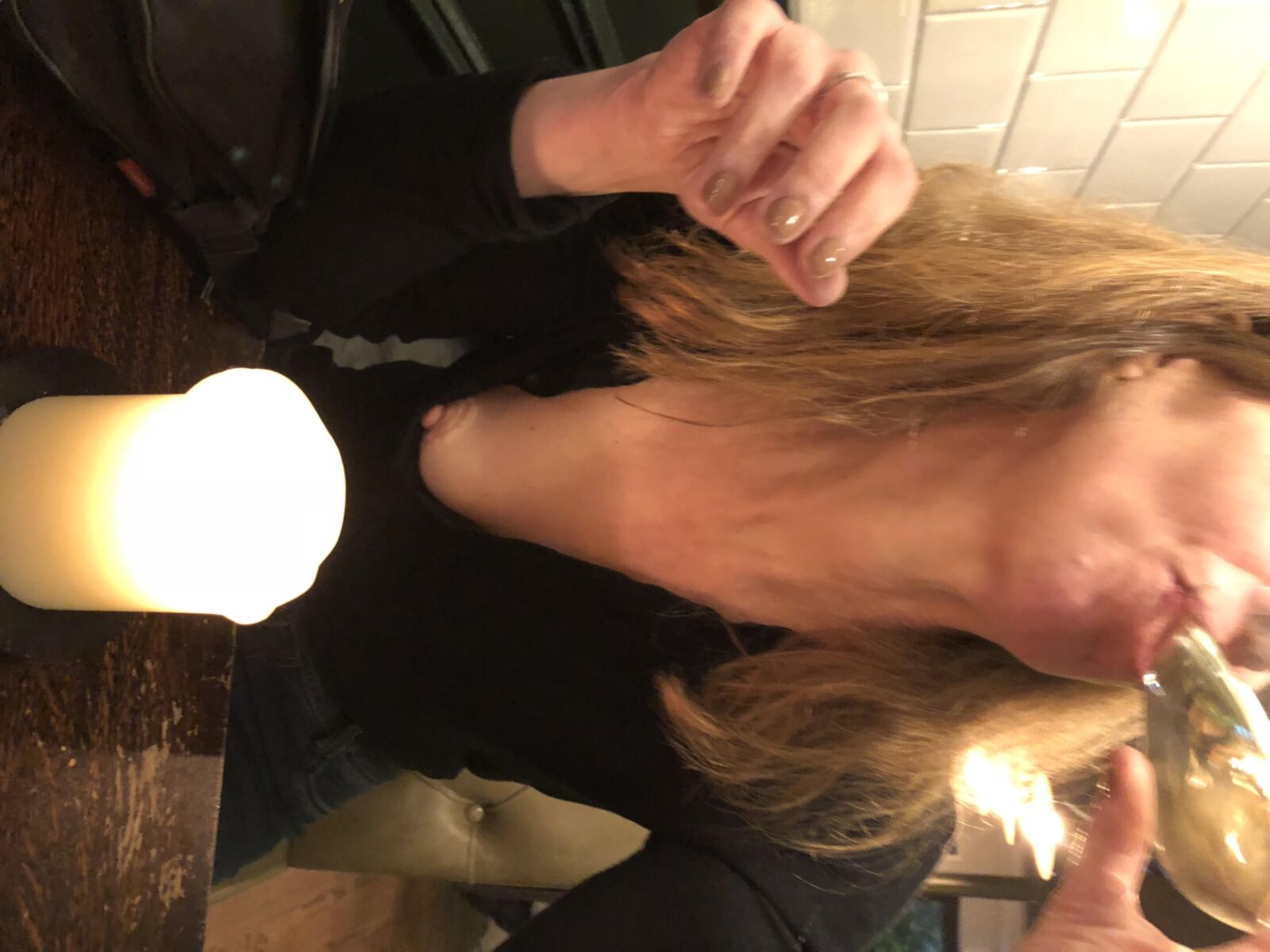 Downblouse und Blinken
