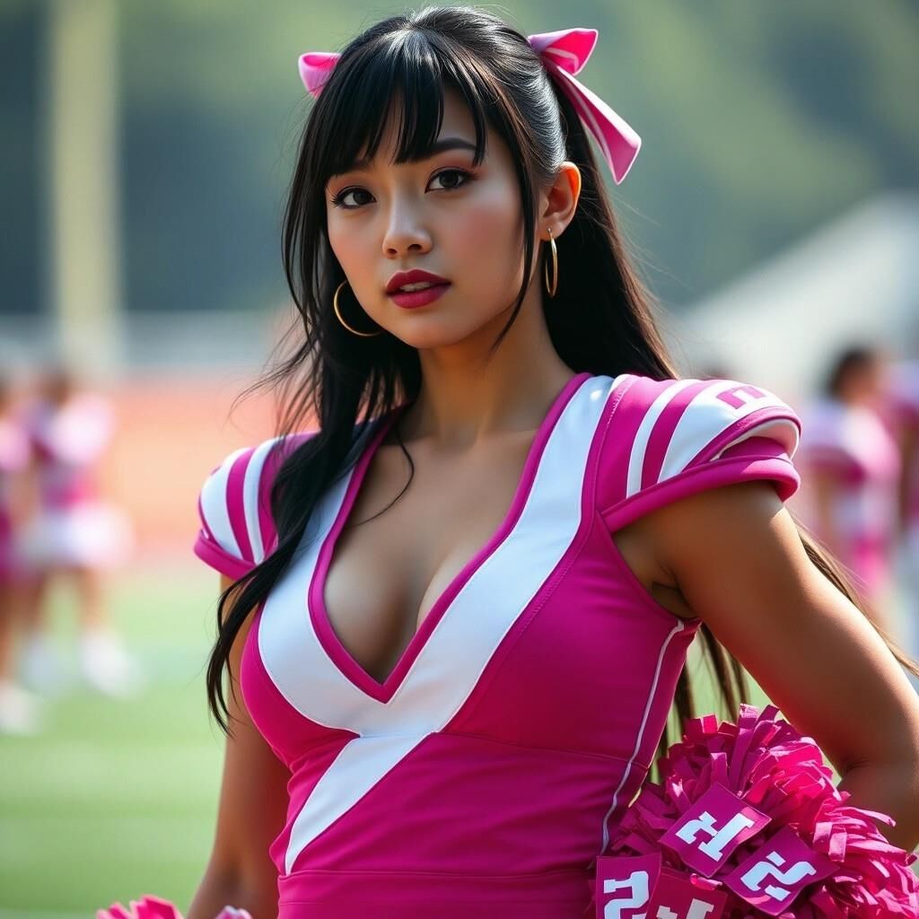 Meine Kreation erzeugte eine japanische Frau Cheerleaderin