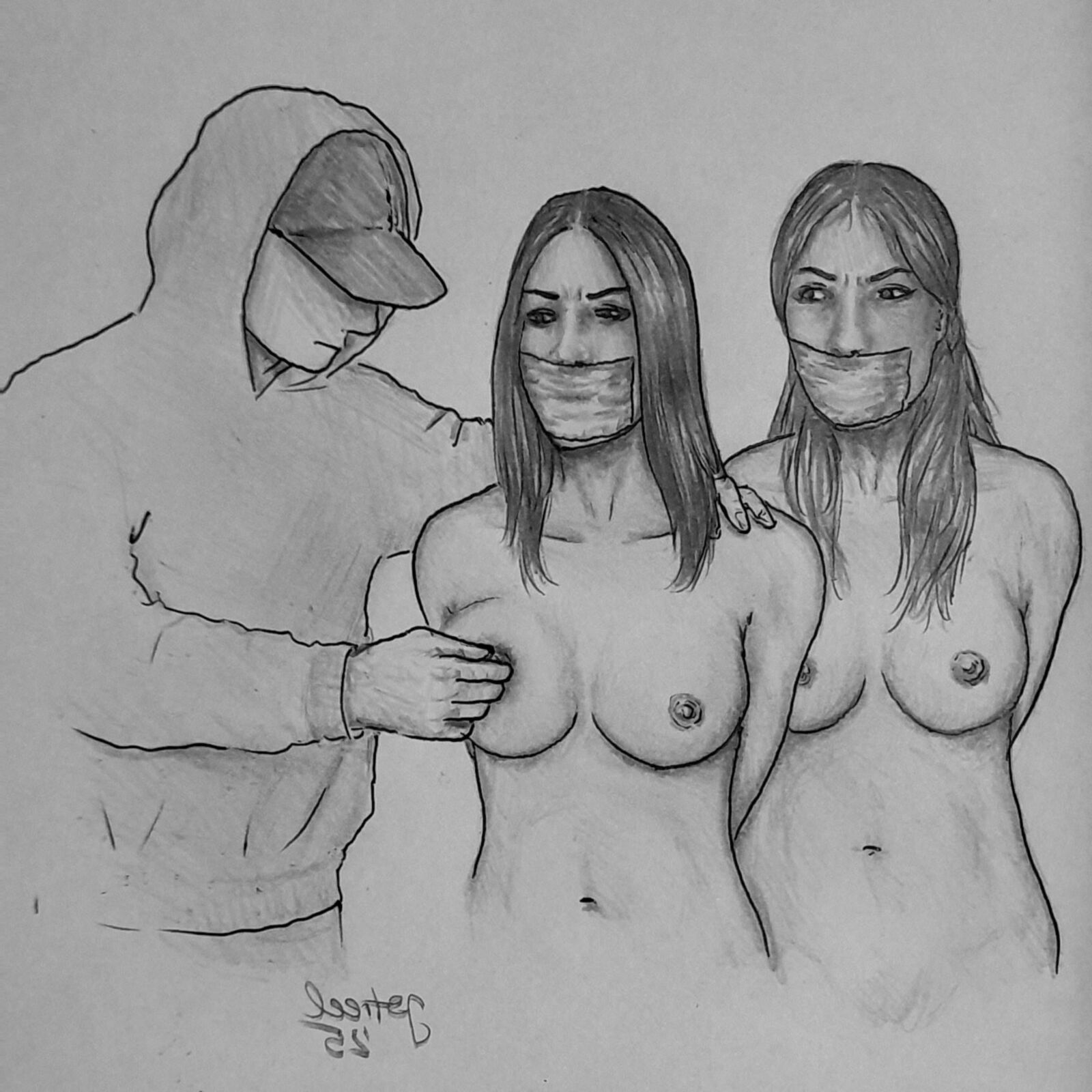 Bondage Cartoon & D women in BDSM troubles 