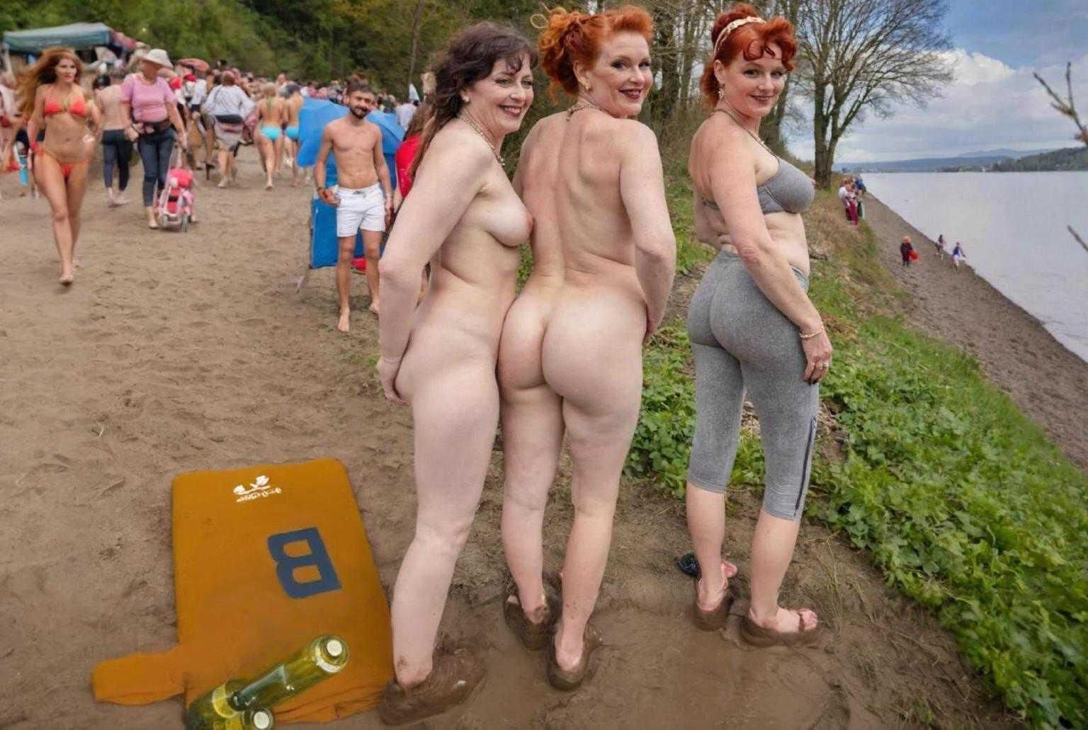 最近のドイツのFKKヌーディストの赤毛の写真