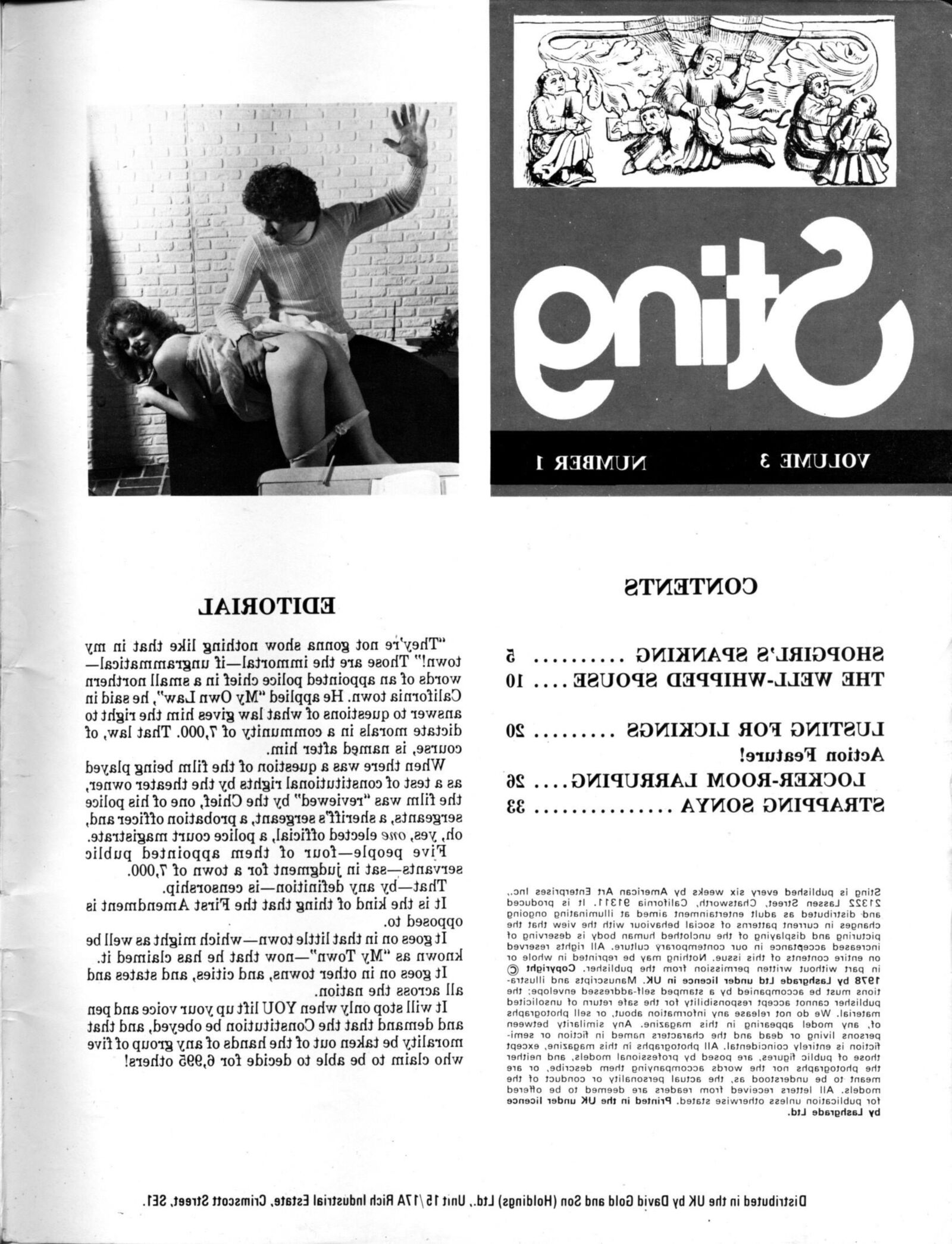 Retro Spanking Sting magazine Vol no 
