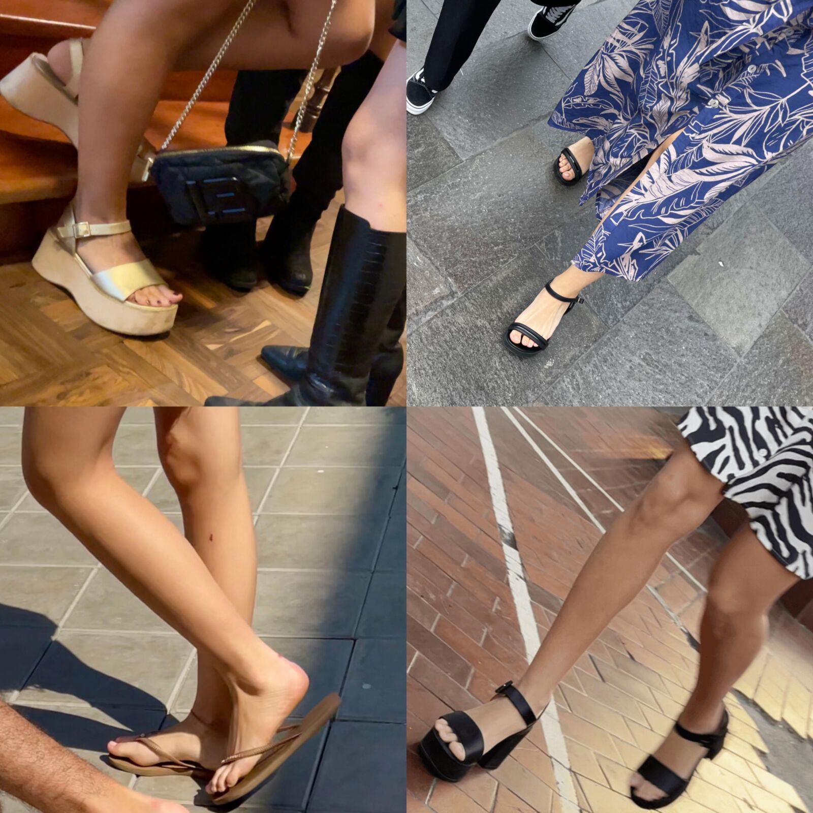 Latina candid feet 