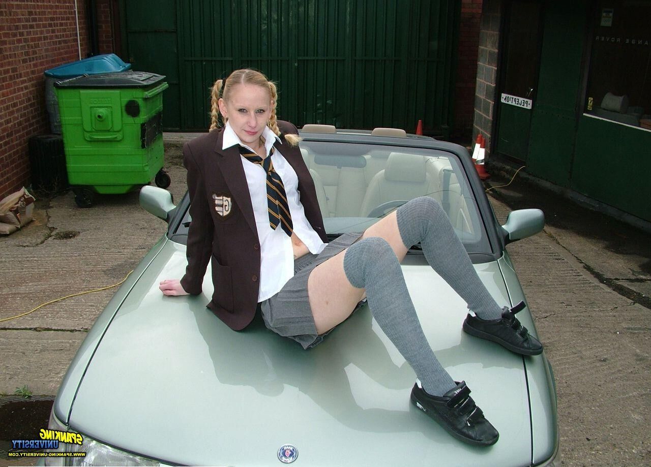 Spanking University outside car