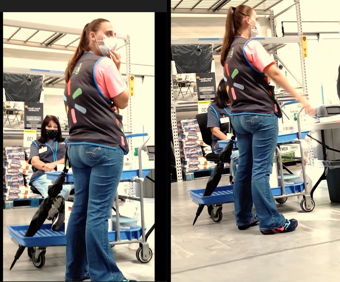 Trietral incrível neste trabalhador do Walmart