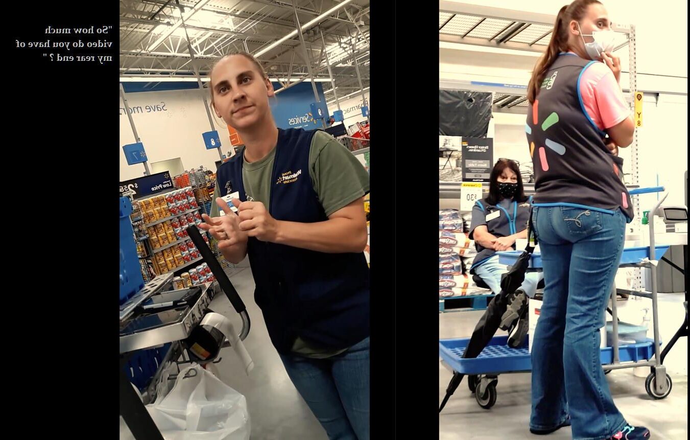 Trietral incrível neste trabalhador do Walmart