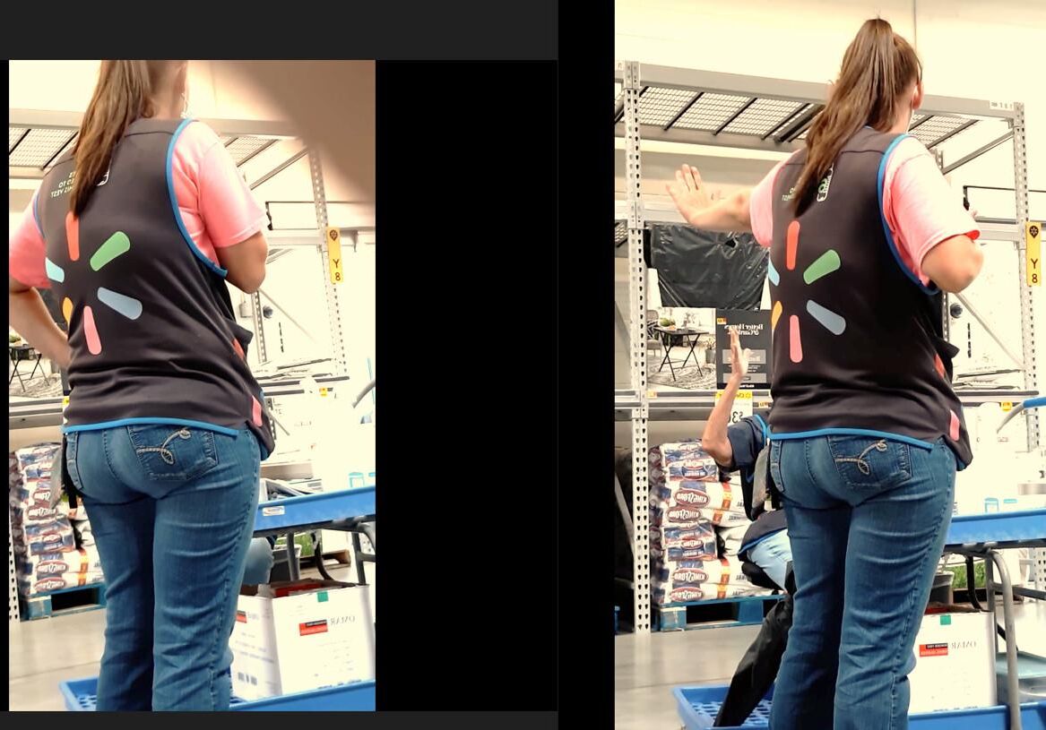 Trietral incrível neste trabalhador do Walmart