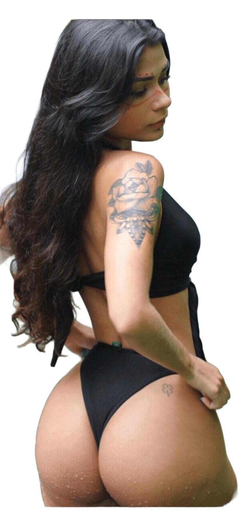 Latina süße große Butt -Aufkleber
