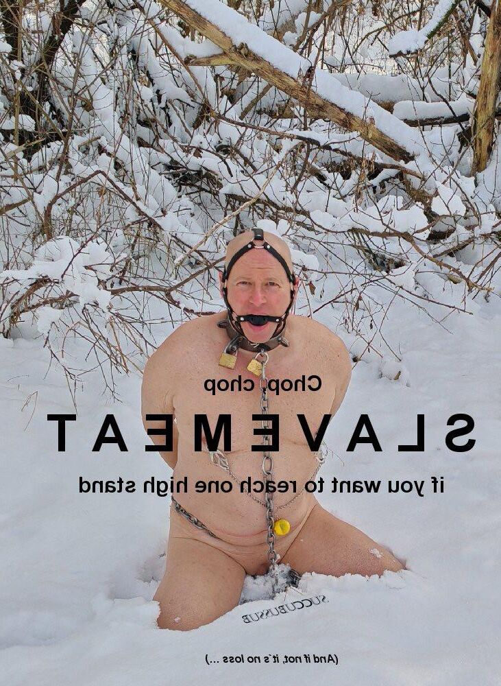 Escravo ao ar livre de neve de inverno