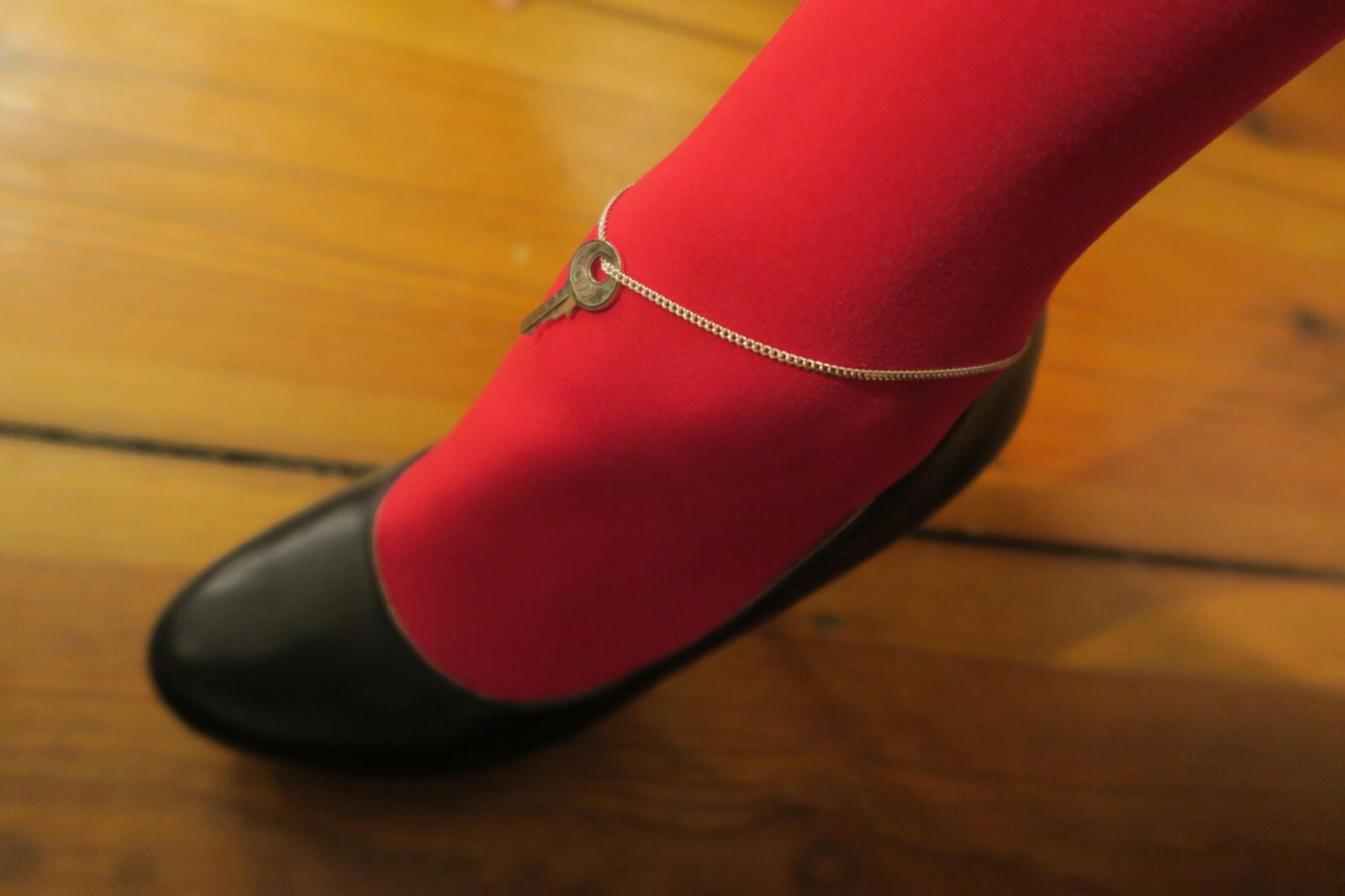 her heels, her keys