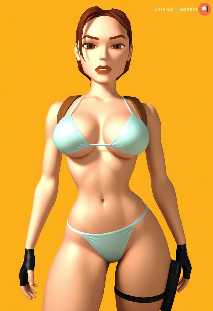 Классический Tomb Raider, уставившийся на Лару Крофт Хентай