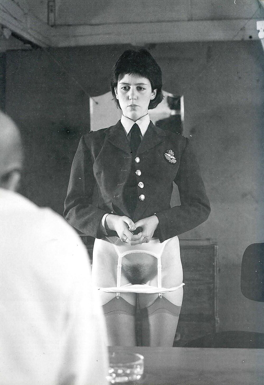 Retro Spanking Blushes picture set misc black and white