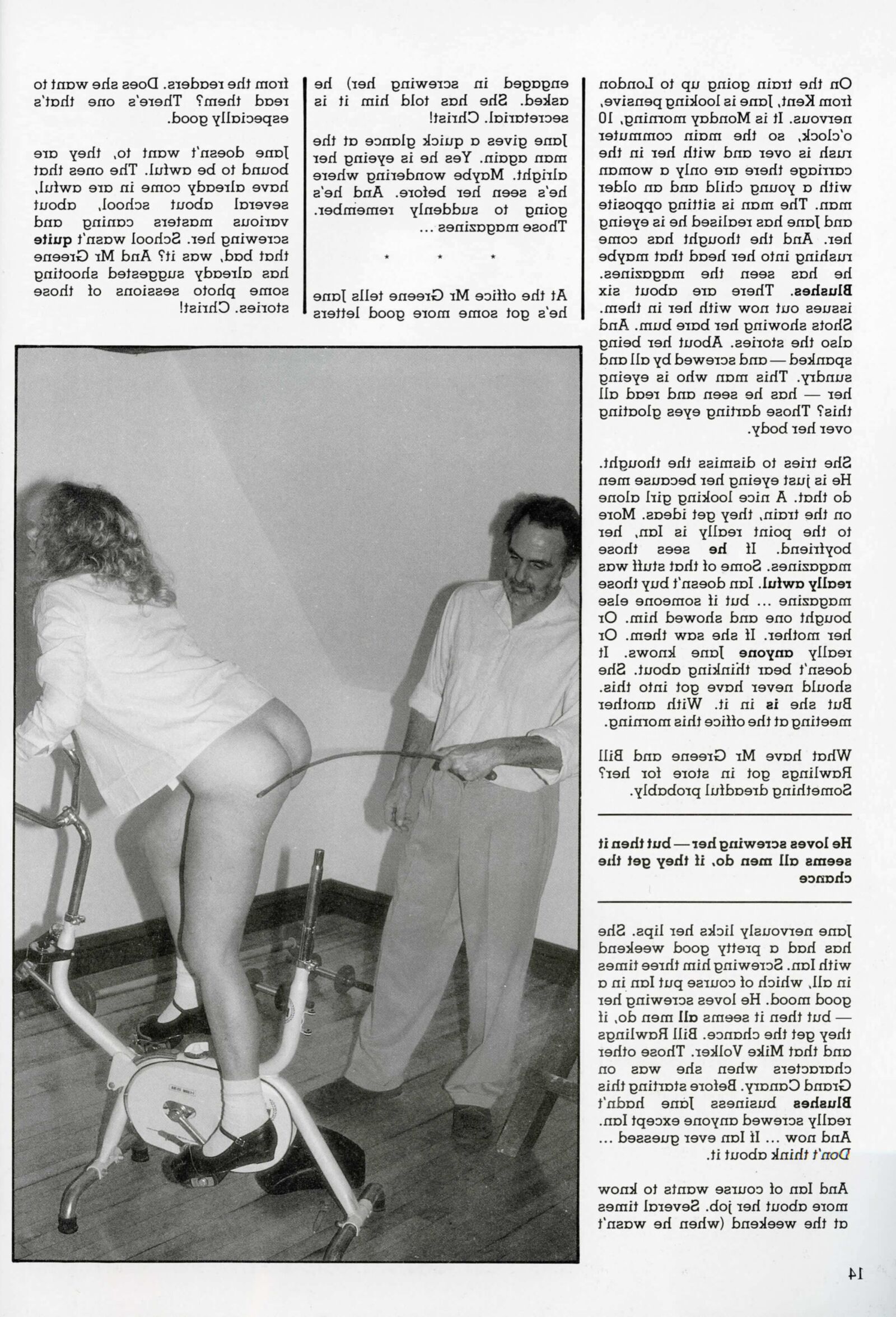 Retro Spanking Jane from Blushes No Poor Jane on a Bike