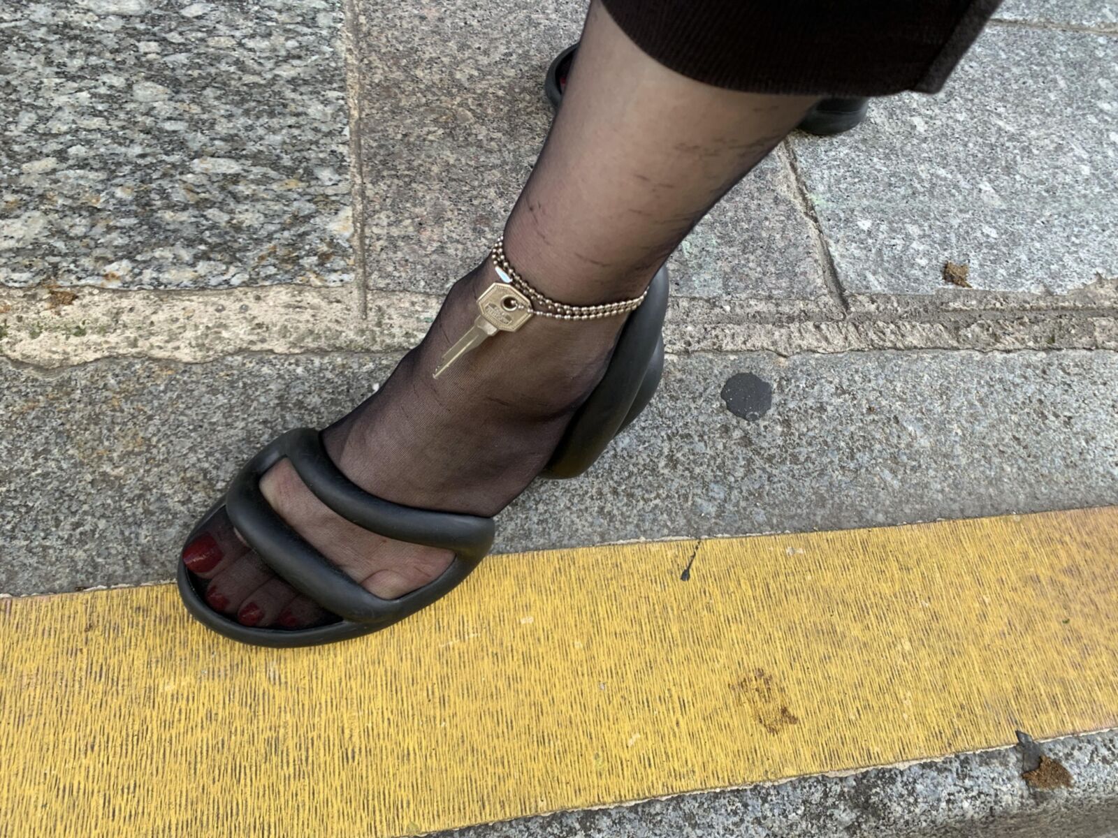 her heels, her keys