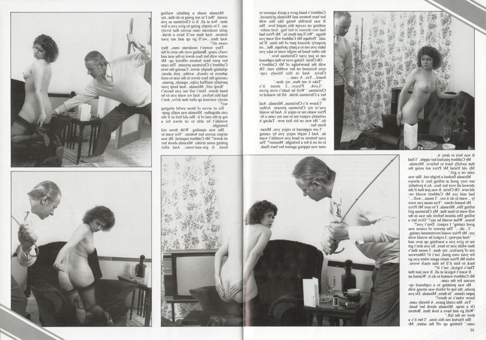 Retro Spanking Blushes picture set Xmas present
