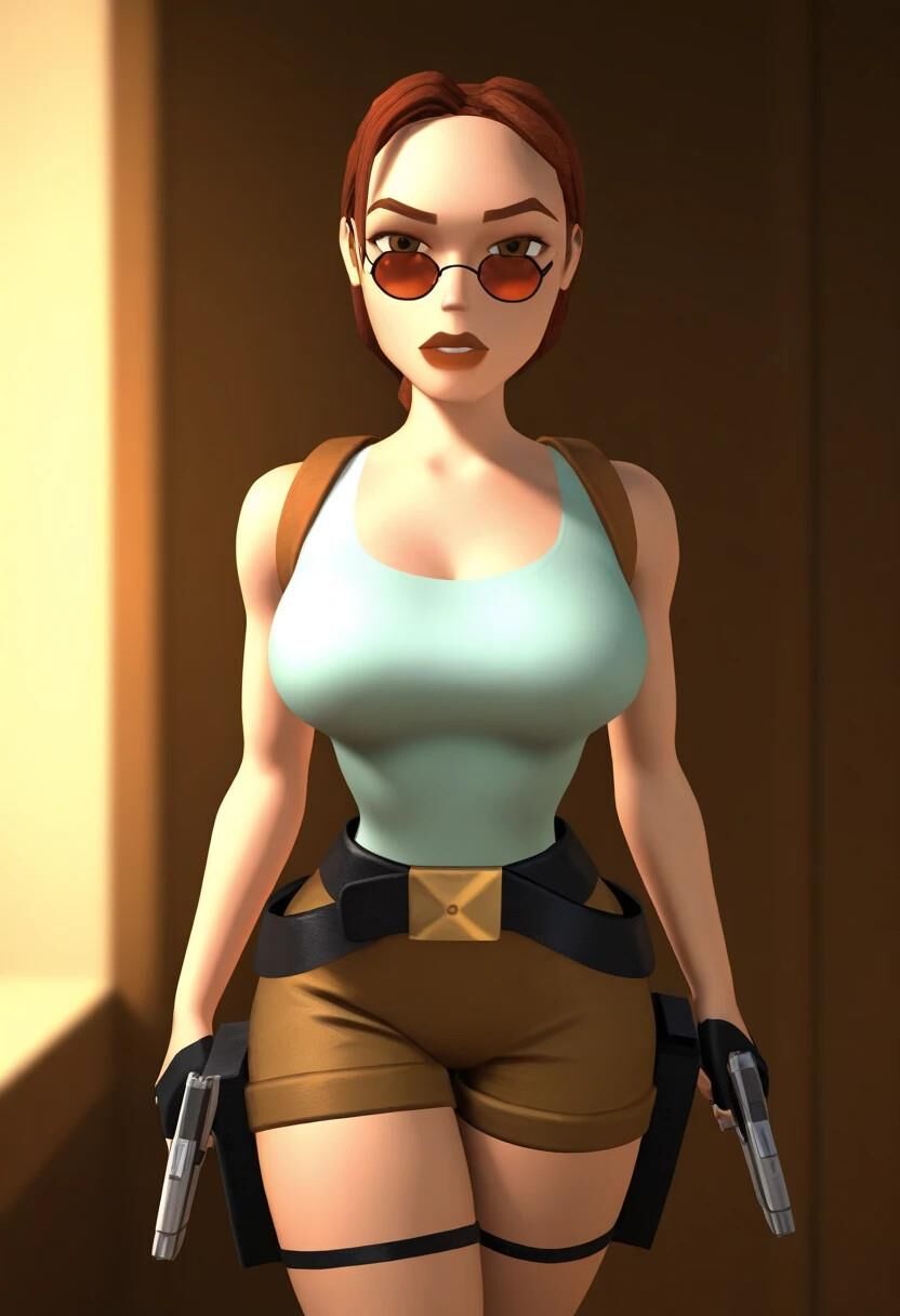 Классический Tomb Raider, уставившийся на Лару Крофт Хентай