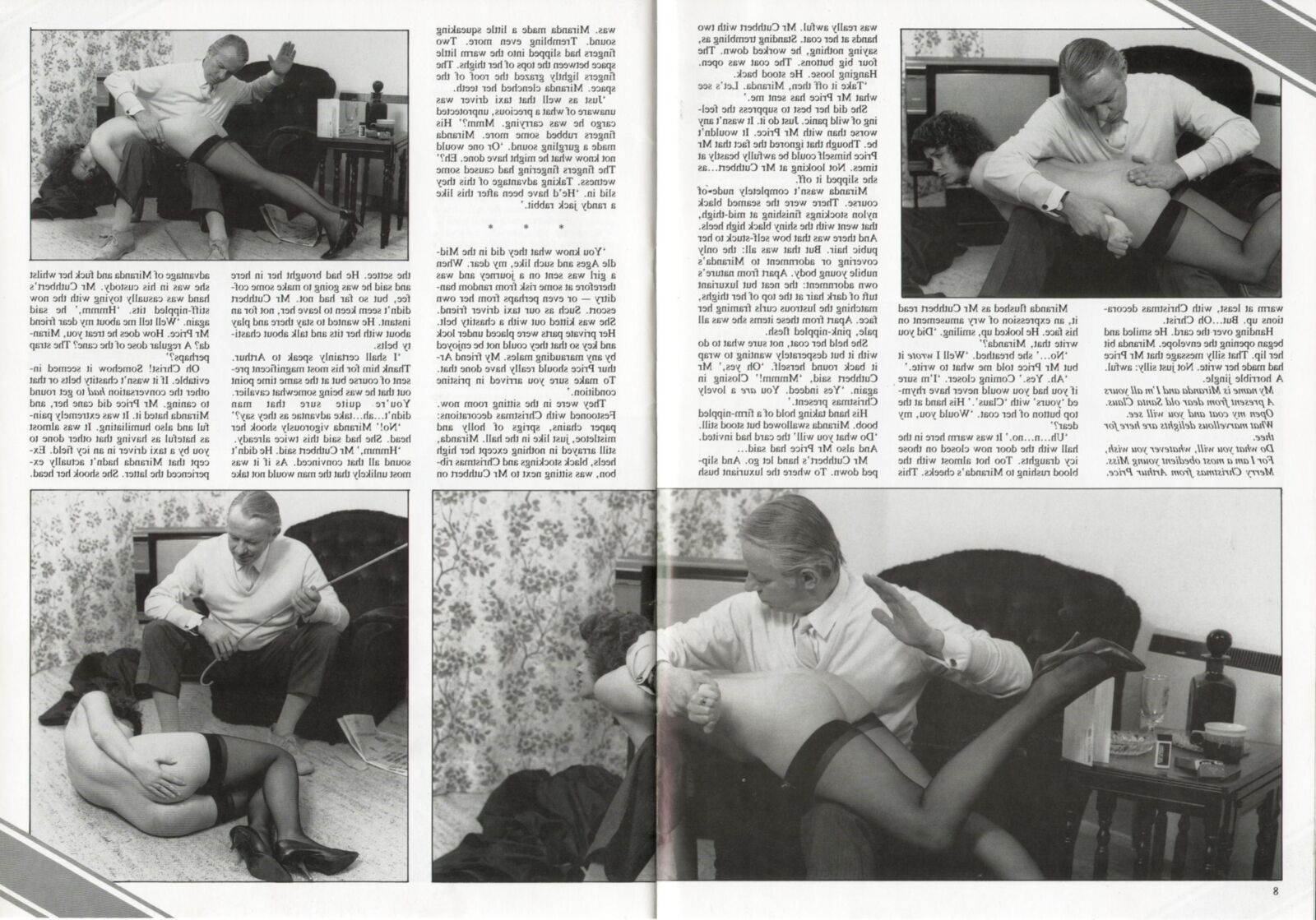 Retro Spanking Blushes picture set Xmas present