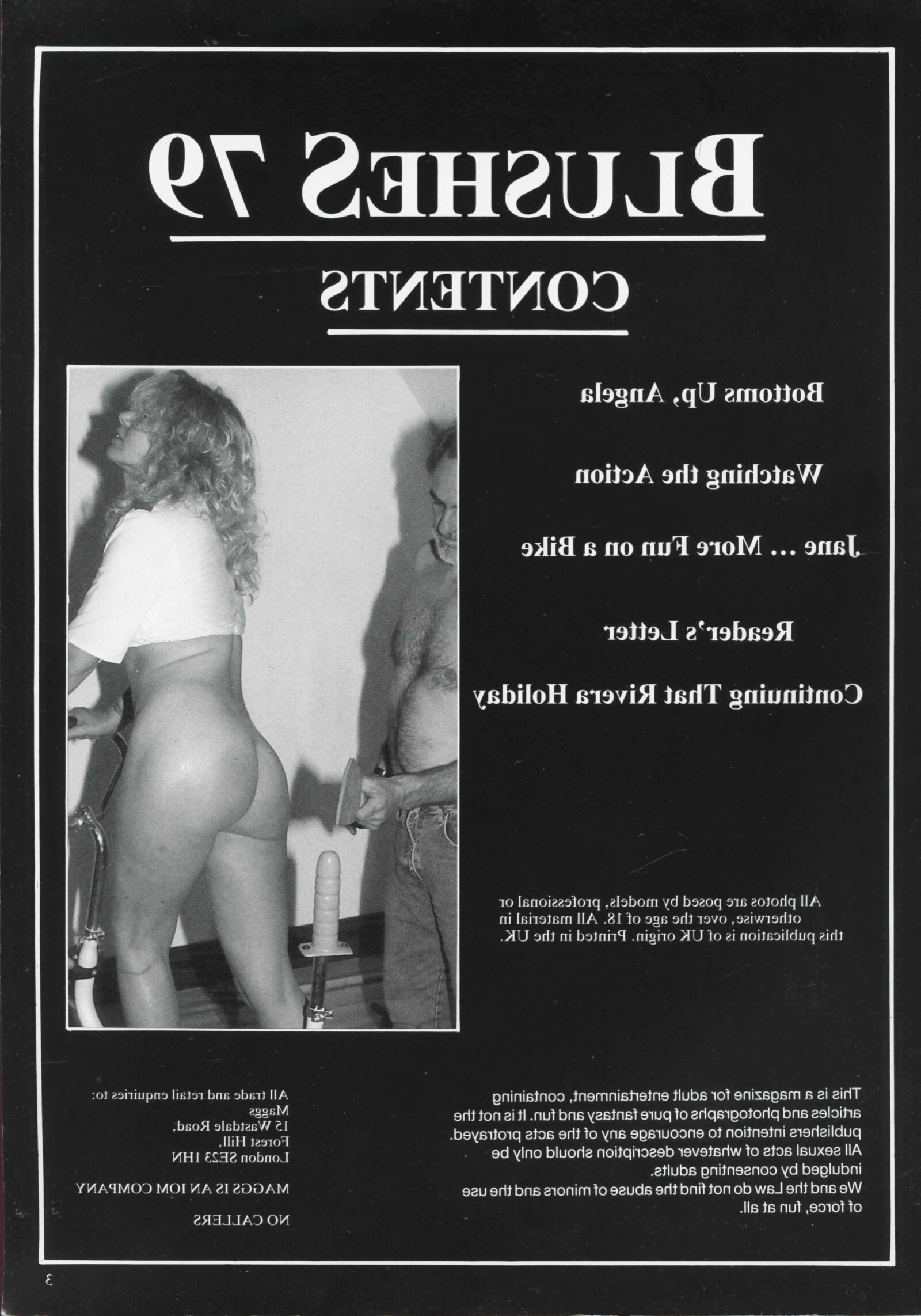 Retro Spanking Jane from Blushes No More fun on a Bike