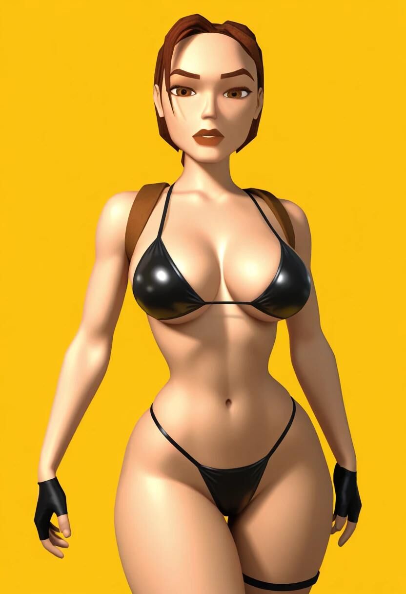 Классический Tomb Raider, уставившийся на Лару Крофт Хентай