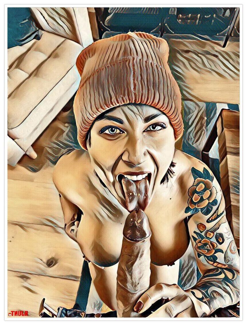 Porno d'art (effet de dessin et de peinture)