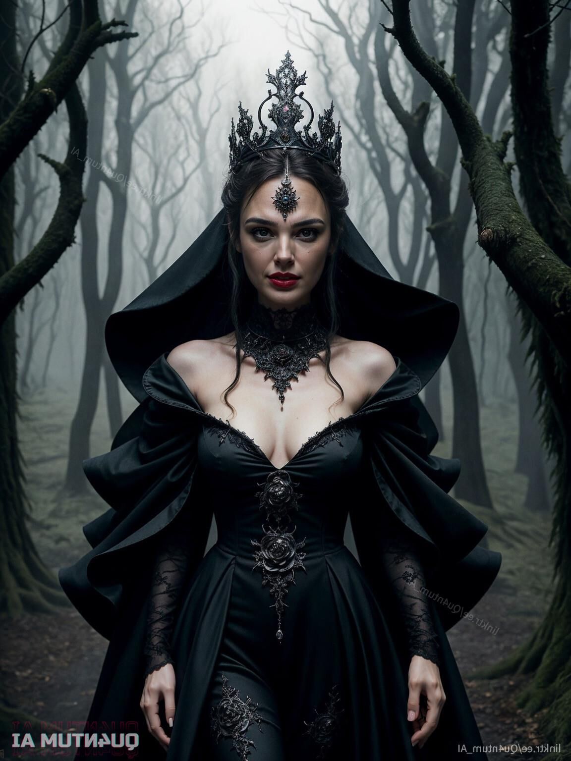 AI Gal Gadot # Evil Queen Snow White Big Boobs Lace Lingerie lea