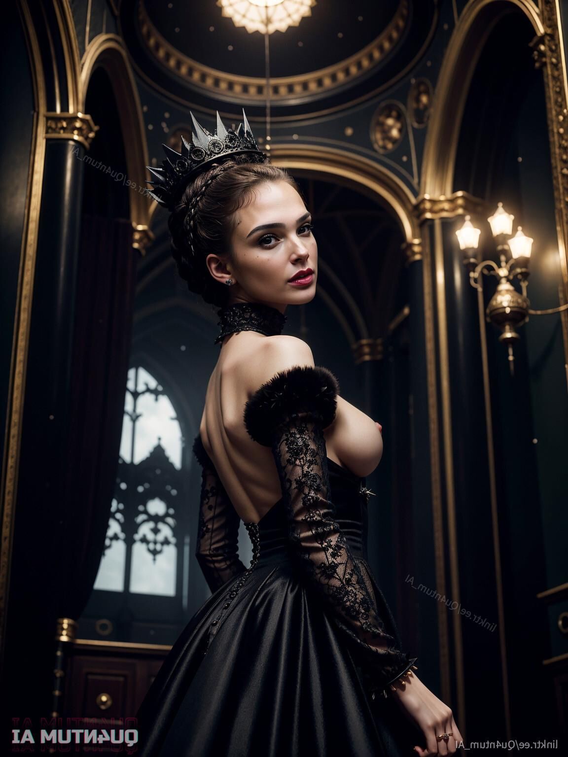 AI Gal Gadot # Evil Queen Snow White Big Boobs Lace Lingerie lea