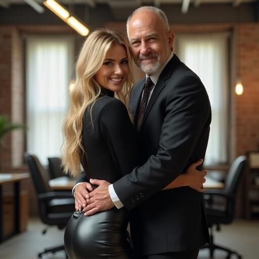 A.I. Leather pants babe loves older